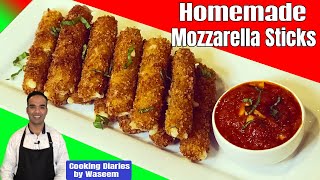 Mozzarella Sticks Recipe How to Make Mozzarella Sticks with Homemade Marinara Sauce [upl. by Belayneh571]