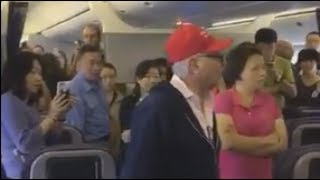 Man in MAGA hat causes flight cancelation in Shanghai [upl. by Madonia]