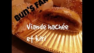 Recette 1  Buns farci a la viande hachée et au kiriBuns has minced meat and kiri [upl. by Adiasteb]