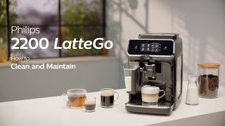 Philips Series 2200 LatteGo EP223140 Automatic Coffee Machine  How to Clean and Maintain [upl. by Swartz]