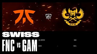 FNC vs GAM  Game 1  Swiss Stage  2023 Worlds  Fnatic v GAM Esports 2023 [upl. by Junius]