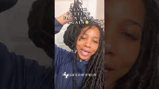 NEVER Getting Faux Locs Again fauxlocs [upl. by Ytsrik]