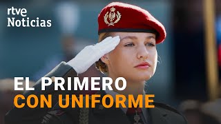 LEONOR La PRINCESA se ESTRENA como MILITAR en el DESFILE del 12 DE OCTUBRE  RTVE Noticias [upl. by Mcgee826]