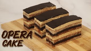 Authentic Opera CakeHow to make French Opera cake at homeOpera CakeBirthday cakeShammys Kitchen [upl. by Oivat550]