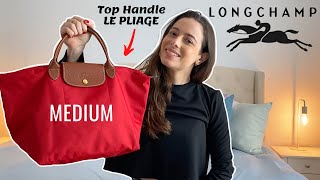 Longchamp Le Pliage Medium Top Handle Tote Review  LOriginal  WFIMB  Wear and Tear  Best Bag [upl. by Luther]