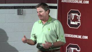 Spurrier calls out columnist at press conference [upl. by Trinia]