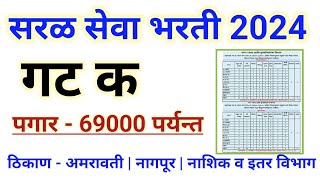 सरळ सेवा गट क भरती 2024  नवीन जाहीरात प्रसिद्ध  69000 मिळणार पगार [upl. by Aneehs]