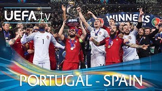 Futsal EURO 2018 final highlights Portugal v Spain [upl. by Arbe]