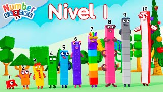 CREANDO NUMBERBLOCKS del 1 al 10  NIVEL 1  Aprende a contar  Numberblocks en Español [upl. by Philbo]