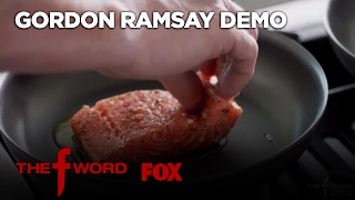 Gordon Ramsay Demonstrates How To Cook The Perfect Alaskan King Salmon  Season 1 Ep 1  THE F WORD [upl. by Nireves]