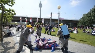 Japantag Düsseldorf  Stoppt die Abschlachtung von Delfinen [upl. by Doig]