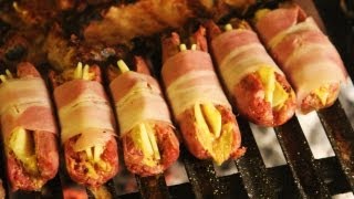 Chorizo Camisón  Relleno y Envuelto con Panceta  Receta Locos X el Asado [upl. by Aerdnua]