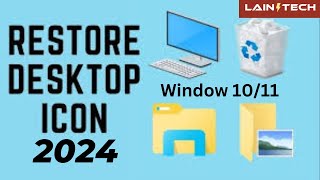 How to fix  Desktop Icon Not ShowingMissing  Window 1011  2024 [upl. by Garrick195]