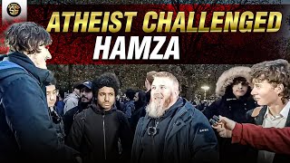 Atheist CHALLENGED Hamza then this Happened Speakers corner [upl. by Bree139]