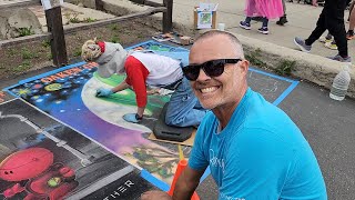 Timelapse  iMadonnari Chalk Festival 5 2023 Geoff Severson [upl. by Anual]