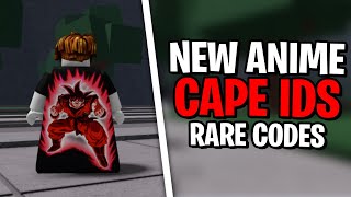 NEW ANIME CAPE IDS TO USE🔥  ROBLOX Strongest Battlegrounds Cape ids [upl. by Watts192]