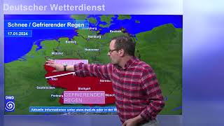 15012024 Unwetterinformation  Deutscher Wetterdienst DWD [upl. by Cira]