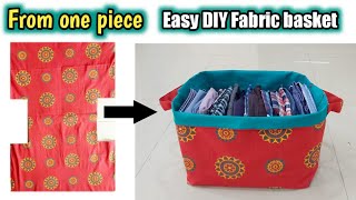 DIY Fabric Storage Basket Easy methodHow to sew fabric basket fromold clothes Sewing Tutorial [upl. by Nosreme559]