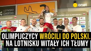 Polscy olimpijczycy wrócili do Polski Kibice zgotowali im mistrzowskie powitanie [upl. by Gare]