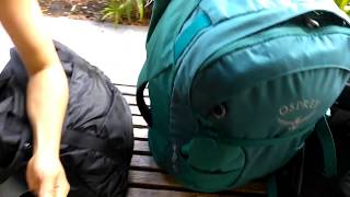 Osprey Fairview 40 vs Airline Carry On Size 9x14x22 [upl. by Kavita]