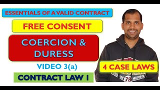 Coercion and Duress  Section 15 amp 19  Free Consent  Essentials of Valid Contract [upl. by Astred]