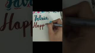 Making brushmarker watercolor handlettering [upl. by Selig]