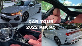 NEW CAR TOUR  2022 KIA K5 GTLINE WOLF GREY WITH RED INTERIOR  KiaK5 Kathy Odisse [upl. by Razal]