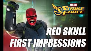 Red Skull First Impressions amp Gameplay  Marvel Strike Force [upl. by Shell]