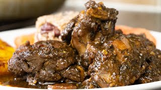 JAMAICAN BROWN STEW CHICKEN • Malaika Malz [upl. by Amiarom]