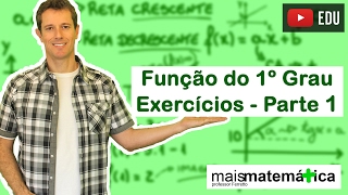 Função do Primeiro Grau Função Afim Exercícios Aula 3 de 9 [upl. by Ydeh]