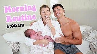 OUR MORNING ROUTINE WITH A NEWBORN BABY [upl. by Pool]