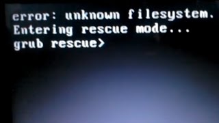 Fixing Ubuntu  Filesystem unknown Entering Rescue mode grub rescue [upl. by Halludba]