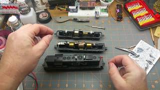 DCC decoder install in an Athearn locomotive [upl. by Aibonez662]