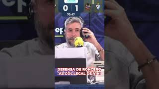 La DEFENSA de RONCERO al GOL LEGAL de VINICIUS  REAL MADRID vs ALMERÍA [upl. by Laverna]