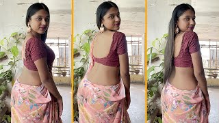 Ultra Low Waist Saree Draping  Saree Lover Fashion saree [upl. by Sorcim]