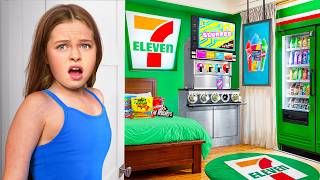 I Built a SECRET 711 in My Daughters Room and Hid It From Her [upl. by Lodovico]