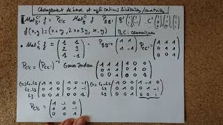 Changement de base pour la matrice dune application linéaire  exemple Algèbre linéaire [upl. by Attesor]