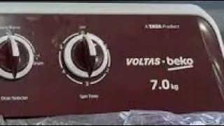 Voltas Beko 7Kg Semi Automatic Top Loading Washing Machine WTT70ALIMBurgundy [upl. by Tilney249]