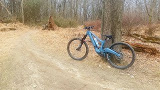 Frederick Watershed mountain biking Catovid first run of 2024 [upl. by Enohpets]