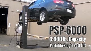 Atlas® PSP6000  6000 lb Portable Single Post Lift [upl. by Ennair385]