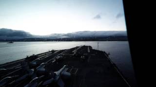 USS George Washington Transits the Strait of Magellan 4K Time Lapse [upl. by Eira741]