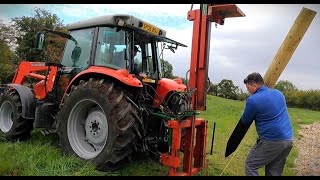 SETTING FENCE POSTS using a Malone Post Driver [upl. by Dasteel408]