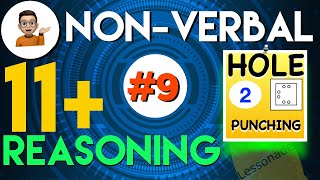 11 Plus Non Verbal Reasoning  Type 9  Hole PunchingPaper cutting  Part 2  Lessonade [upl. by Alverson]