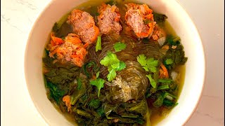 SHORTS NoRecipe SUPER EASY Leftover Bone Broth amp Meatball Soup  Sweet n Savory Gluten Free [upl. by Enalda717]