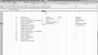 Part 1  Using Excel for Openended Question Data Analysis [upl. by Jarl]