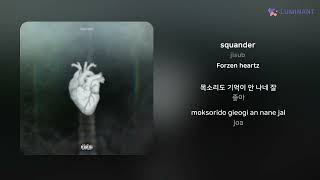 jisub  squander  가사 Lyrics [upl. by Adniuqal]