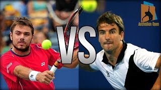 Stanislas Wawrinka Vs Tommy Robredo Australian Open 2014 Highlights [upl. by Ahseiyk]