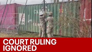 Texas ignores Supreme Court ruling continues adding razor wire along border [upl. by Kammerer487]