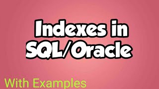 Indexes basics and uses in SQL  Create  Rename  Drop  2022 [upl. by Gabor]