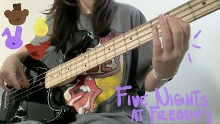 Five Nights at Freddys 1 Song by The Living Tombstone  Bass Cover [upl. by Yenruoj13]